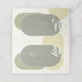 Eucalyptus Color Tones Wedding Table Green2 ID901 Plaatskaartje (Buitenkant ongevouwen)