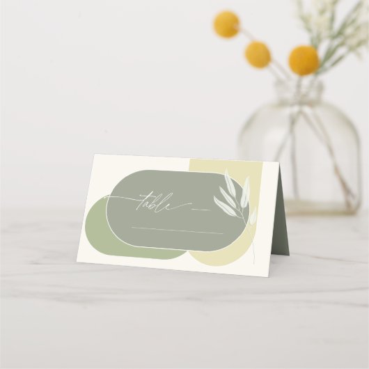 Eucalyptus Color Tones Wedding Table Green2 ID901 Plaatskaartje (Voorkant)