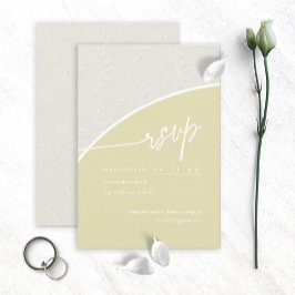 Eucalyptus Color Tones Wedding V1V Green ID901 RSVP Kaartje