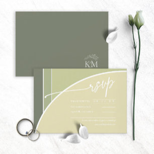 Eucalyptus Color Tones Wedding V2H Green ID901 RSVP Kaartje