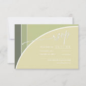 Eucalyptus Color Tones Wedding V2H Green ID901 RSVP Kaartje (Voorkant)
