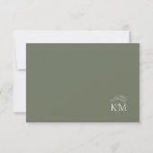 Eucalyptus Color Tones Wedding V2H Green ID901 RSVP Kaartje (Achterkant)
