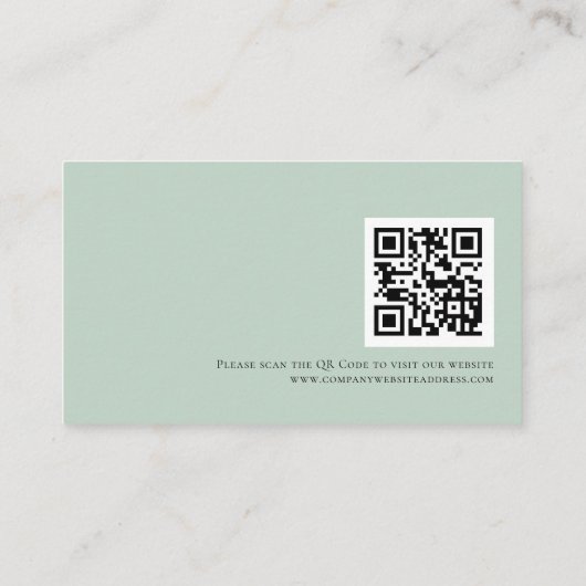 Eucalyptus Company Logo QR Code any professional Visitekaartje (Achterkant)