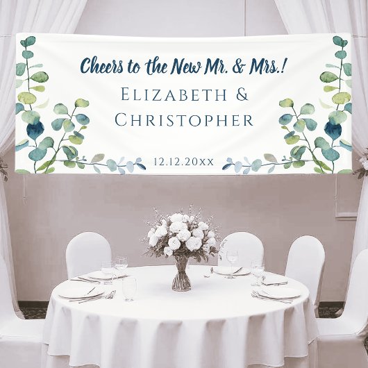Eucalyptus Congratulations Cheers Married Wedding Spandoek