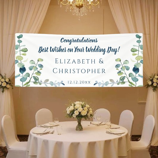 Eucalyptus Congratulations Married Wedding Spandoek