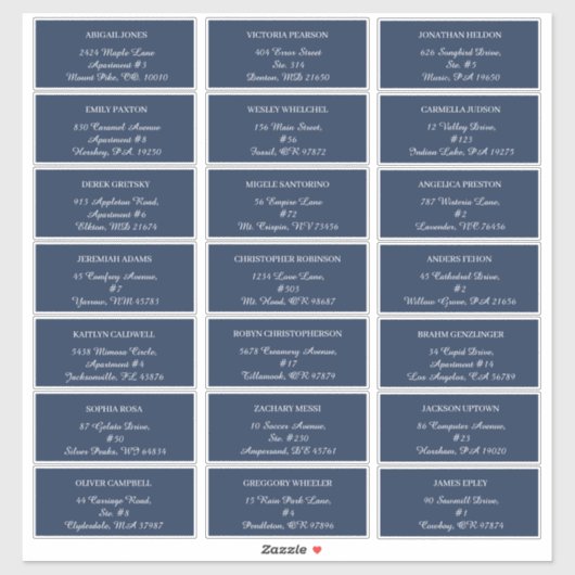 Eucalyptus Cotton | adresetiketten van marinegaste Sticker (Vel)