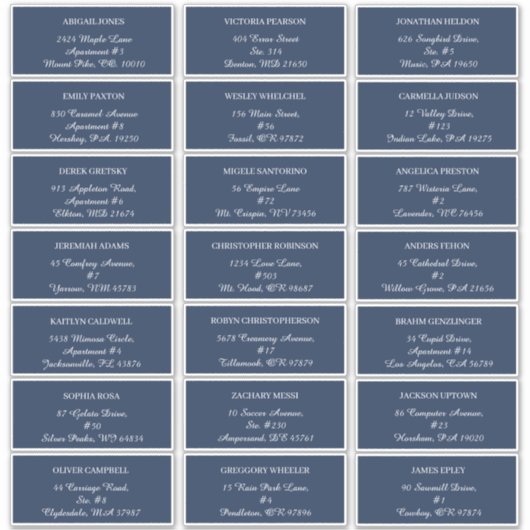 Eucalyptus Cotton | adresetiketten van marinegaste Sticker (Voorkant)