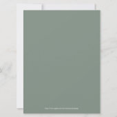 Eucalyptus Cotton Bouquet Wedding Diner Manu Kaart (Achterkant)