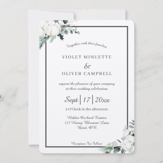 Eucalyptus Cotton | Feelt Ecru v2 Weddenschap Kaart (Voorkant)