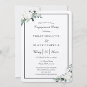 Eucalyptus Cotton | Felt Ecru v2 Engagement Party Kaart (Voorkant)