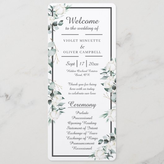 Eucalyptus Cotton | Flat-programma Felt Ecru Programmakaart (Voorkant)