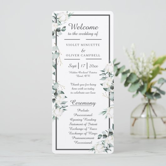 Eucalyptus Cotton | Flat-programma Felt Ecru Programmakaart (Staand voorkant)