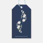 Eucalyptus Cotton | Moderne marinebruiloft Cadeaulabel (Achterkant)