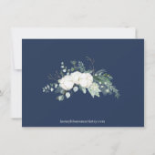 Eucalyptus Cotton | Moderne marinebruiloft Save The Date (Achterkant)
