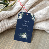 Eucalyptus Cotton | Navy Modern v2 Wedding Gift Ta Cadeaulabel