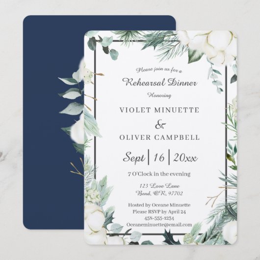 Eucalyptus Cotton | Smelt Ecru-repetitie Kaart (Voorkant / Achterkant)