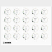 Eucalyptus Cotton | White Modern Dank u Ronde Sticker (Vel)