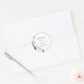 Eucalyptus Cotton | White Modern Dank u Ronde Sticker (Envelop)