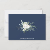 Eucalyptus Cotton | White Modern Wedding RSVP Card (Achterkant)