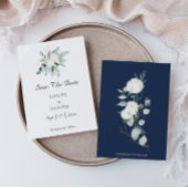 Eucalyptus Cotton | Witte moderne bruiloft Save The Date