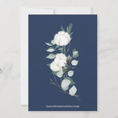 Eucalyptus Cotton | Witte moderne bruiloft Save The Date (Achterkant)