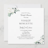 Eucalyptus Cotton | Witte moderne v2-Vrijgezellenf Kaart (Voorkant)