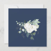 Eucalyptus Cotton | Witte moderne Vrijgezellenfees Kaart (Achterkant)