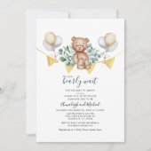Eucalyptus Couple Baby shower Beer Greenery Script Kaart (Voorkant)