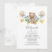 Eucalyptus Couple Baby shower Beer Greenery Script Kaart (Voorkant / Achterkant)