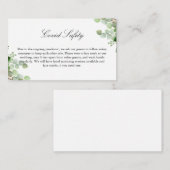 Eucalyptus Covid 19 Veiligheidsinformatie bruiloft Informatiekaartje (Voorkant / Achterkant)