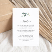 Eucalyptus crest | Details bruiloft gast Informatiekaartje