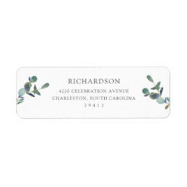 Eucalyptus crest | Eenvoudige Waterverf bruiloft Etiket