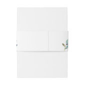 Eucalyptus crest | Monogram bruiloft Uitnodigingen Wikkel (Achterkant Voorbeeld)