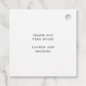 Eucalyptus crest | Monogram Waterverf bruiloft Bedankjes Labels (Achterkant)