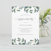 Eucalyptus crest | Verlovingsfeest Groene bladeren Kaart (Staand voorkant)