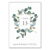 Eucalyptus crest | Waterverf bruiloft Kaart (Achterkant)