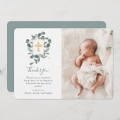 Eucalyptus crest | Waterverf en Fotodoop Bedankkaart (Voorkant / Achterkant)