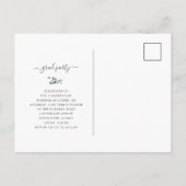 Eucalyptus crest | Waterverf Foto Afstuderen Uitnodiging Briefkaart (Achterkant)