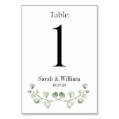 Eucalyptus Crest Weddenschapsnummer Kaart (Achterkant)