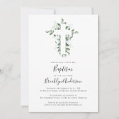 Eucalyptus Cross Baptisme Kaart (Voorkant)