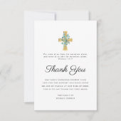 Eucalyptus Cross begrafenis Bedankkaart (Voorkant)