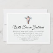 Eucalyptus Cross begrafenismonument Bedankkaart (Voorkant)