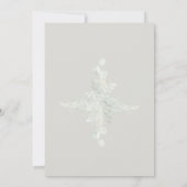 Eucalyptus Cross Beige Church Wedding Kaart (Achterkant)