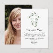 Eucalyptus Cross | Bevestiging Bedankkaart (Voorkant / Achterkant)