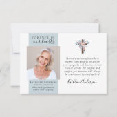 Eucalyptus Cross foto begrafenis dank u kaarten (Voorkant)