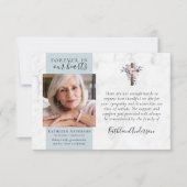 Eucalyptus Cross foto begrafenis dank u kaarten (Voorkant)