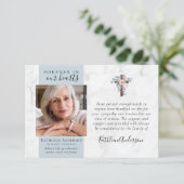 Eucalyptus Cross foto begrafenis dank u kaarten (Staand voorkant)