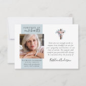 Eucalyptus Cross foto begrafenis dank u kaarten (Voorkant)