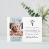 Eucalyptus Cross foto begrafenis dank u kaarten (Staand voorkant)