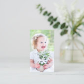 Eucalyptus Cross Foto Doop Gebed Kaart Contactkaartje (Staand voorkant)